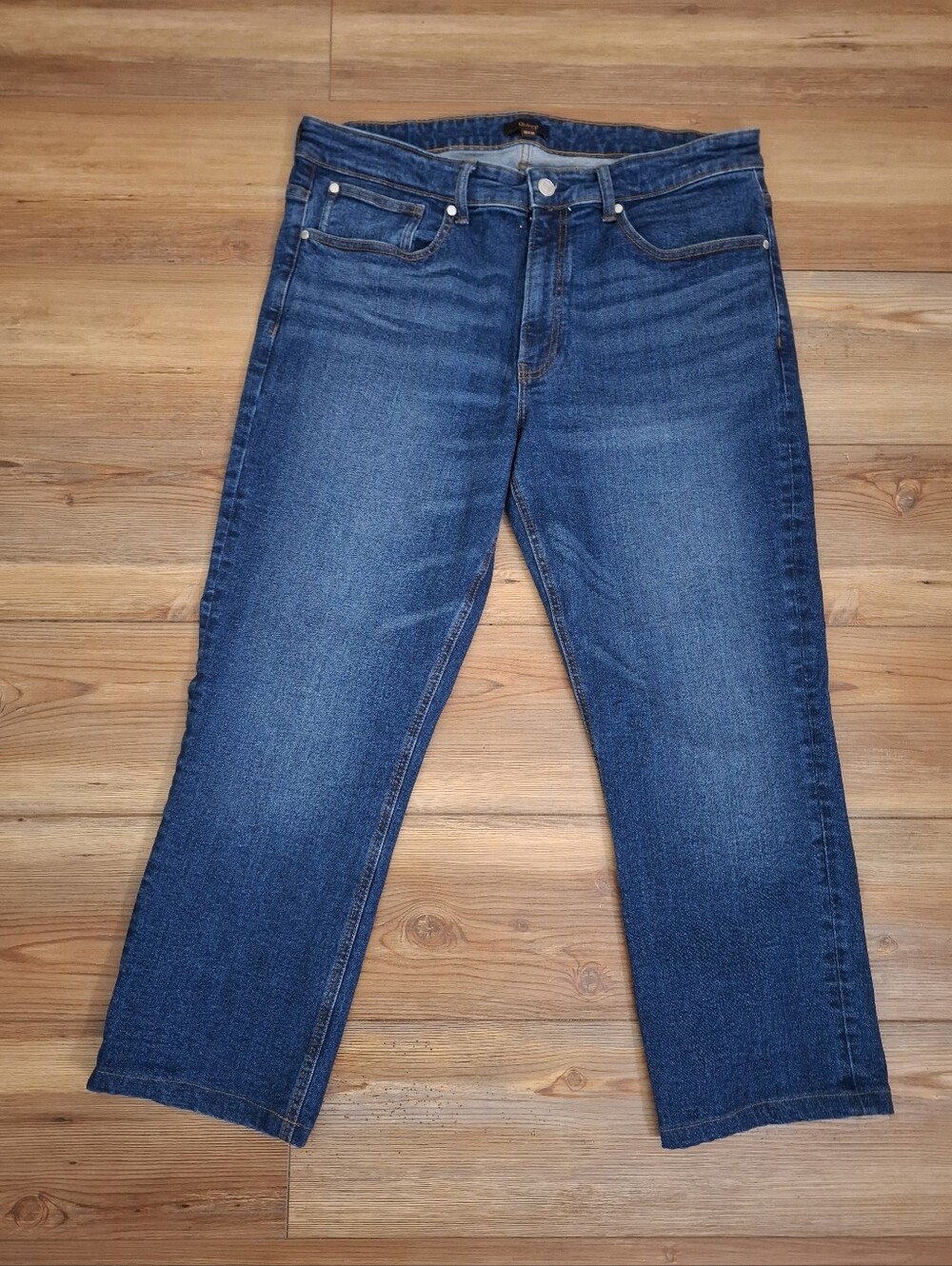 Quince Warren Stretch Straight Jeans  Mens 36x27 Blue